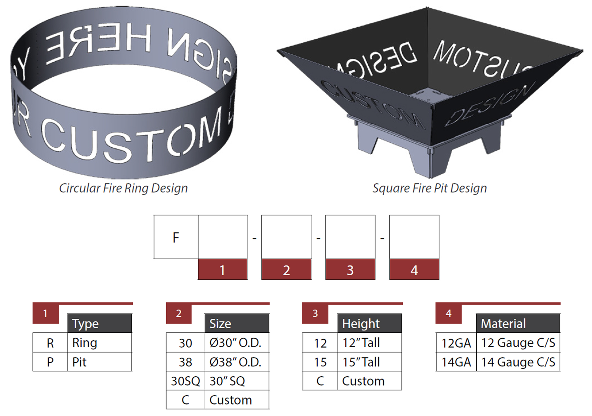 Fire Ring Ordering Guide